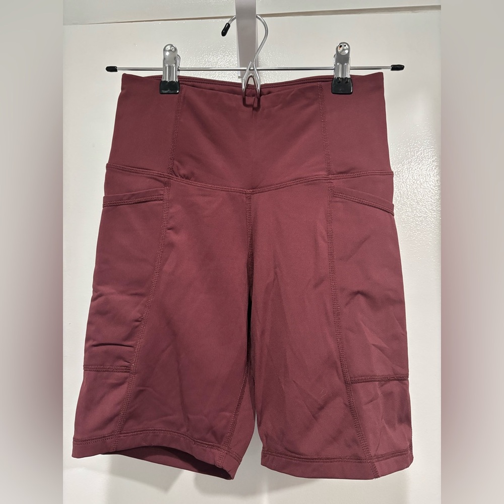 Women's Burgundy Bike Shorts Small